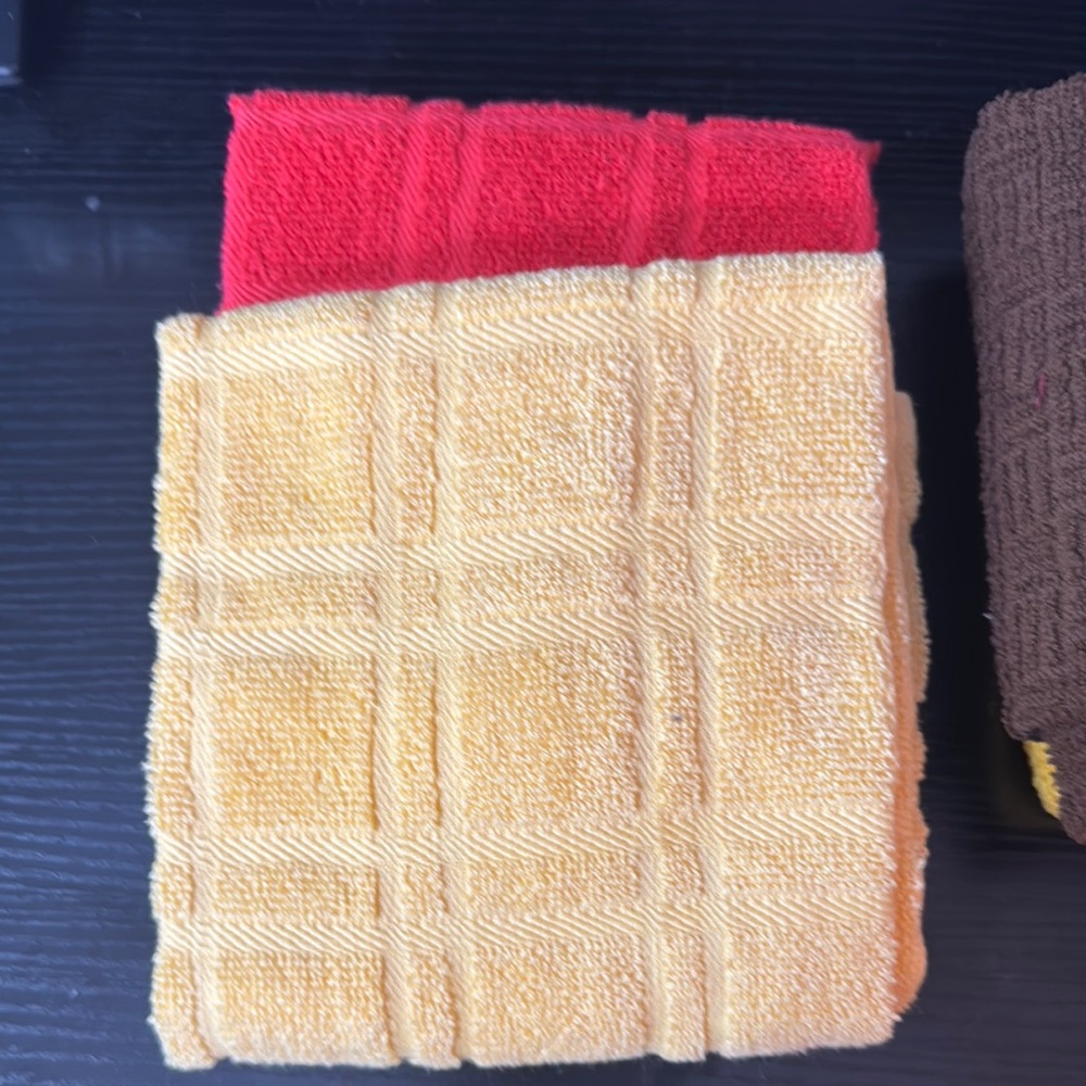Red and Yellow Checkered Towels